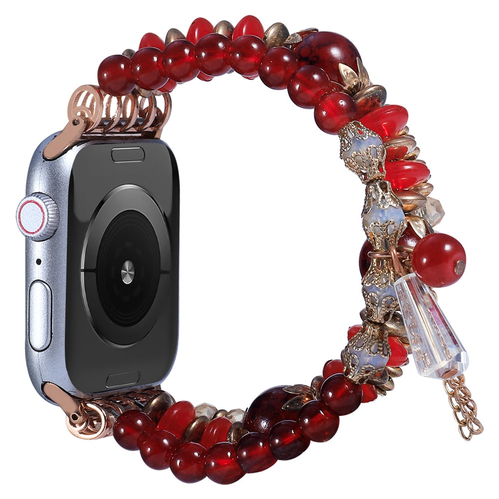 For Apple Watch Series 9 8 7 41mm SE (2023) SE SE (2022) 6 5 4 40mm 3 2 1 38mm Stylish Agate + Stainless Steel Bracelet Watch Strap Watch Band For Apple Watch Series 9 8 7 41mm SE (2023) SE SE (2022) 6 5 4 40mm 3 2 1 38mm Stylish Agate + Stainless Steel Bracelet Watch Strap Watch Band